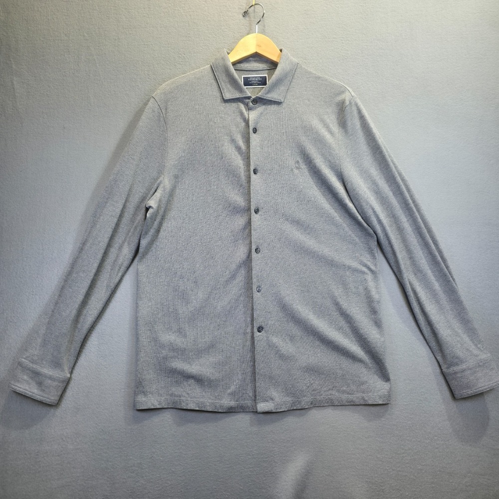 Charles Tyrwhitt Men's Gray Long Sleeve Button Up Shirt Size Large